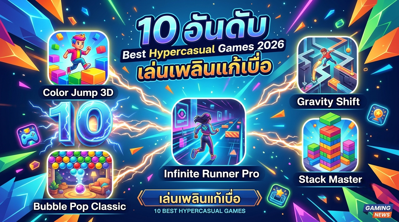 10 อันดับ Best Hypercasual Games 2026 เล่นเพลินแก้เบื่อ