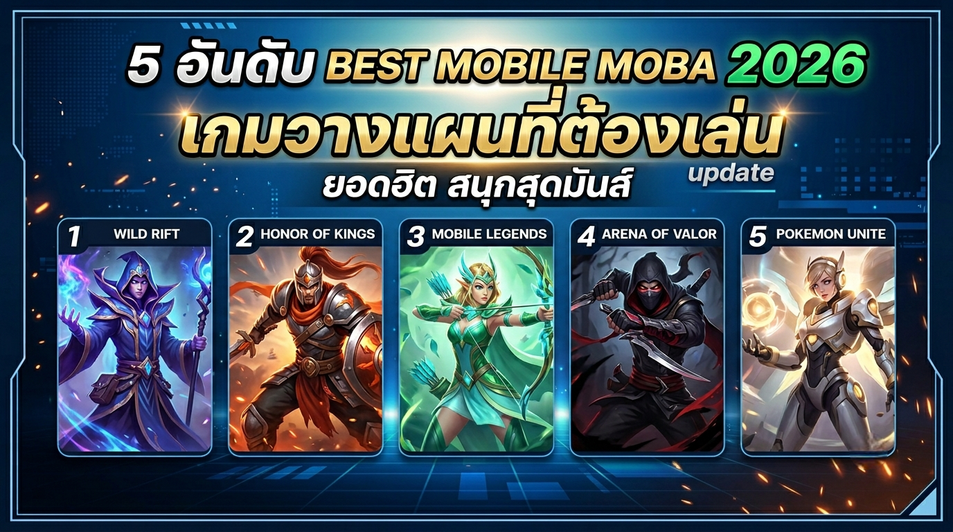 5 อันดับ Best Mobile MOBA 2026 เกมวางแผนที่ต้องเล่น