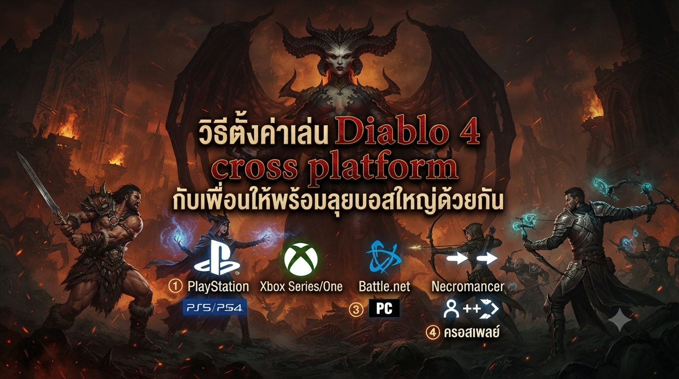 วิธีตั้งค่าเล่น Diablo 4 cross platform กับเพื่อนให้พร้อมลุยบอสใหญ่ด้วยกัน